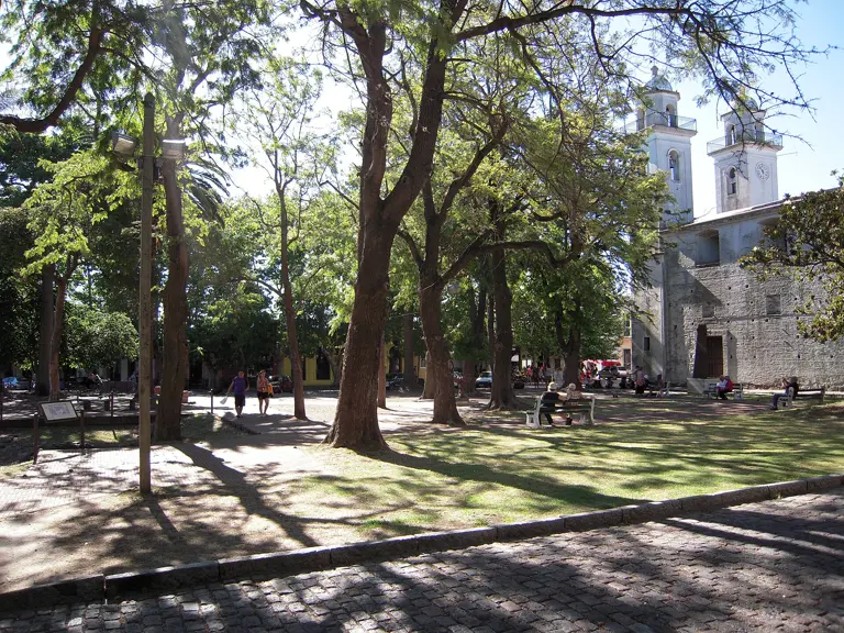 The Plaza de Armas and the Basílica del Santísimo Sacramento: Portuguese stone and Spanish brick.
