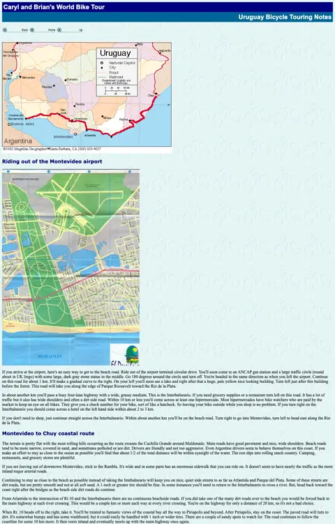 Captura de outthereliving.com/worldbike/SouthAmerica/uruguay_notes.htm